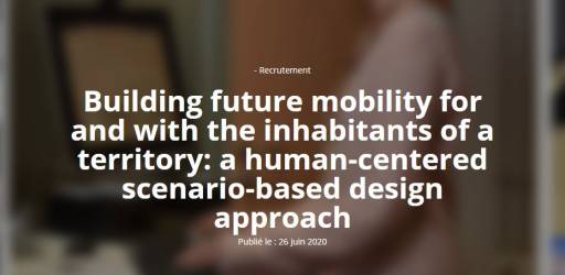 Building future mobility for and with the inhabitants of a territory: a human-centered scenario-based design approach