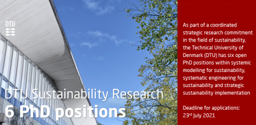 Six DTU PhD Scholarships in Sustainability: Building a Strategic Research Platform