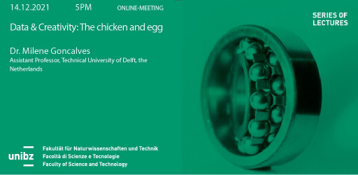 "Data & Creativity: The chicken and the egg"; guest lecture by Milene Goncalves